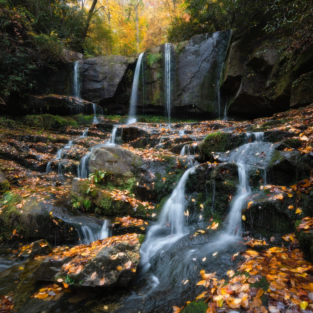 Trinity - A Beautiful Autumn Foliage Waterfall Print