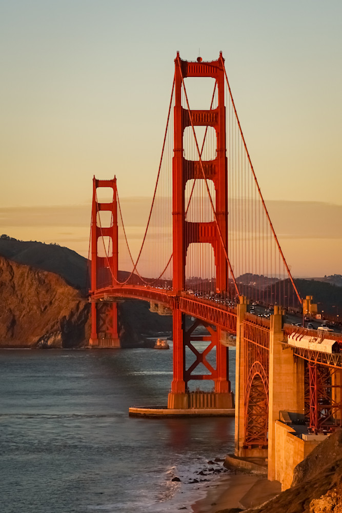 Golden Gate Bridge At Golden Hour Photography Art | Stu Berman Photography