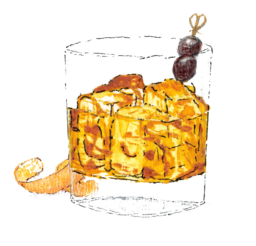 Old Fashioned Drink Art | Mitch Hays Art
