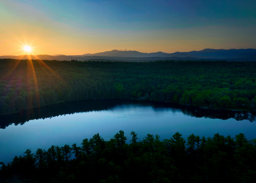 Vermont Sunrise Over Indian Brook Reservoir Photography Art | Francois De Melogue