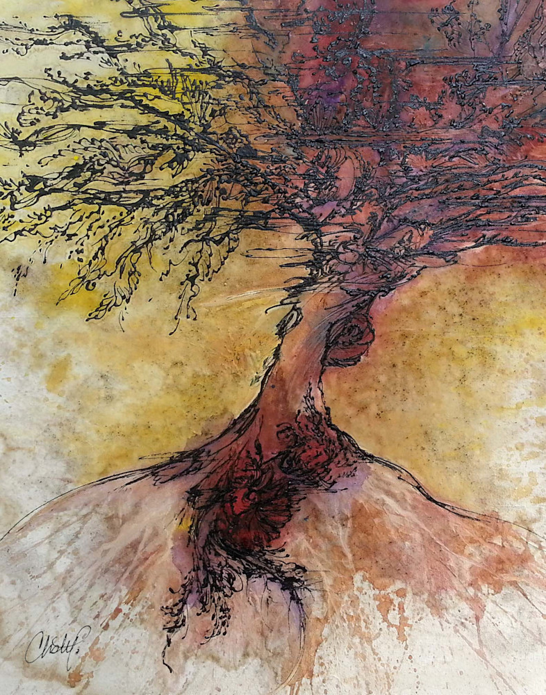 Java Tree of Life Original Fine Art Spirit painting