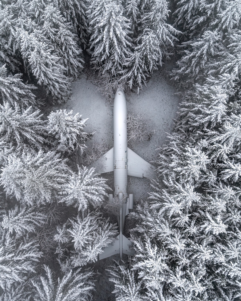 Airplane Home captured during a snowstorm in 2020.
