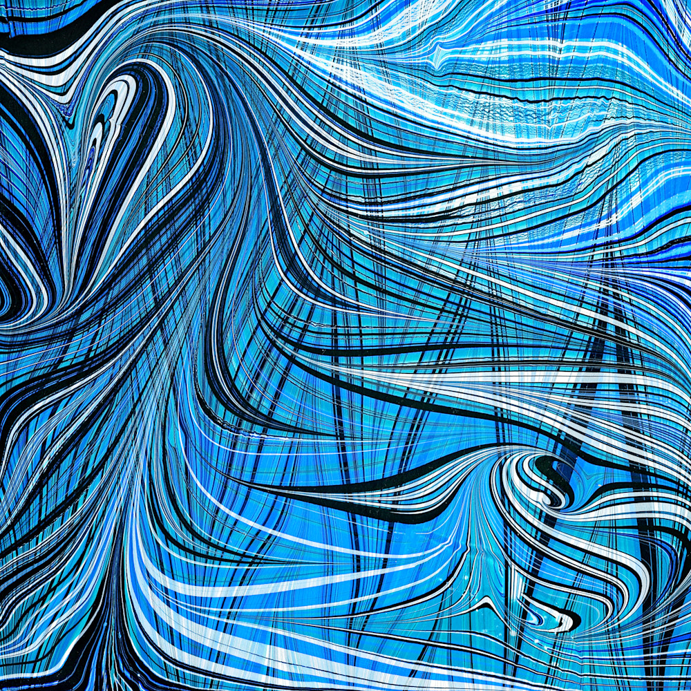 Blue Sea Fern 1 Square Art | Kim Strzykalski Art