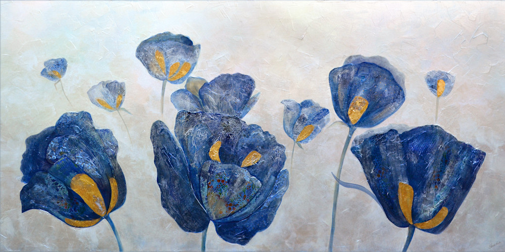 Sapphire Poppies by Shadia Derbyshire