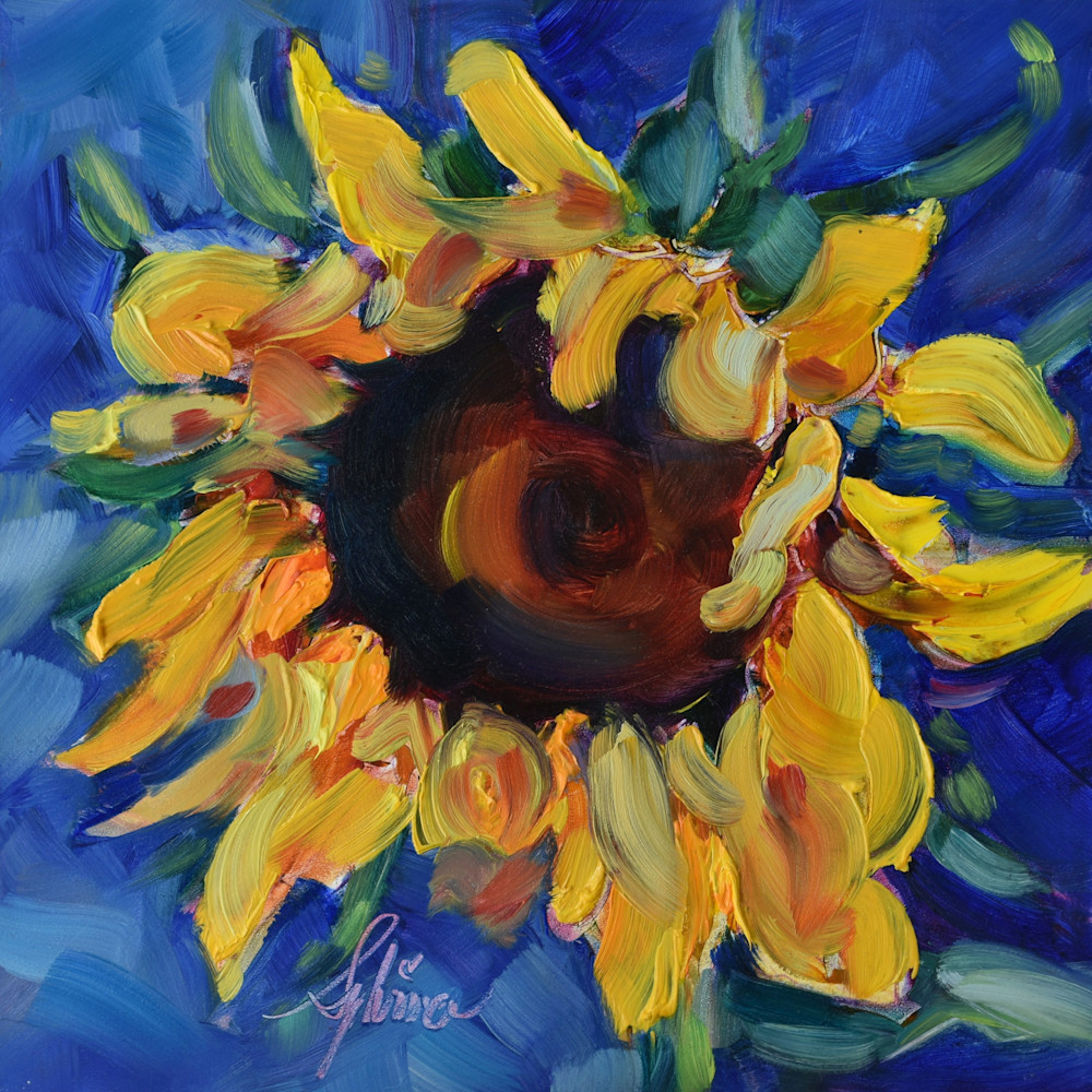 Compassion Sunflower For Ukraine Art | Sylvina Rollins Artist
