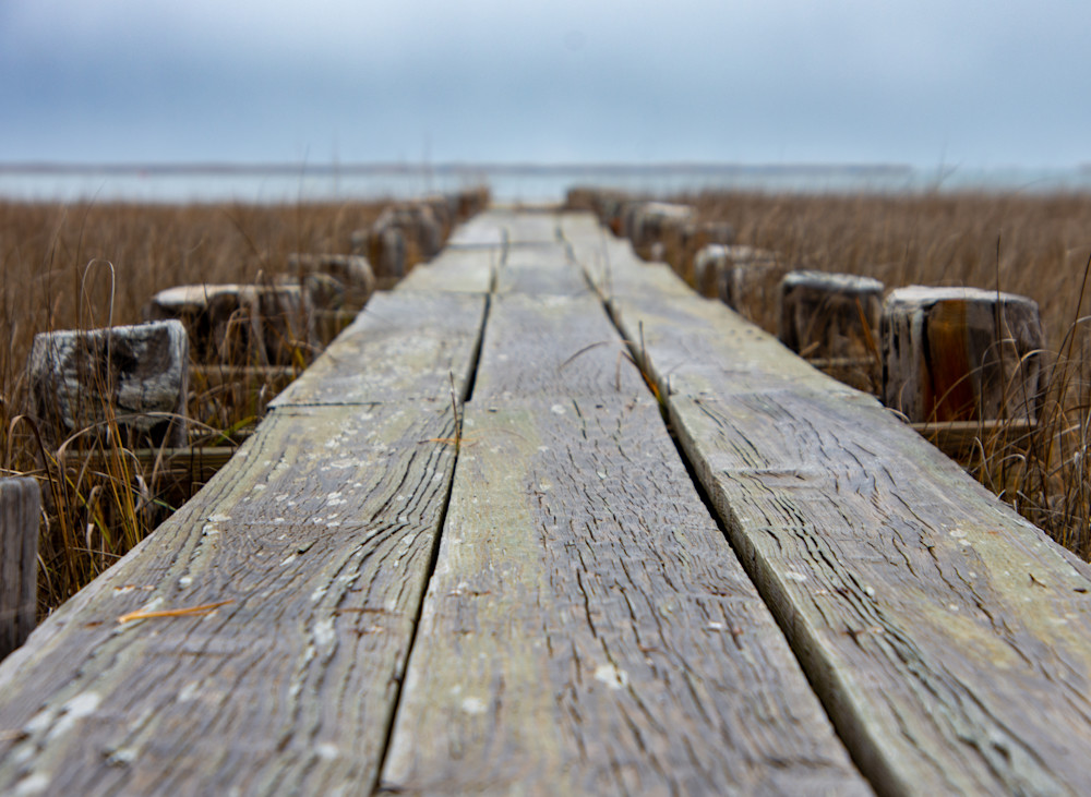 Winter Boardwalk Photography Art | The Colors of Chatham