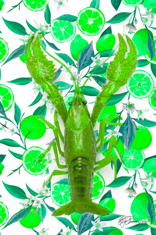 Crawdaddy Lemon Green Art | Jamila Art Gallery
