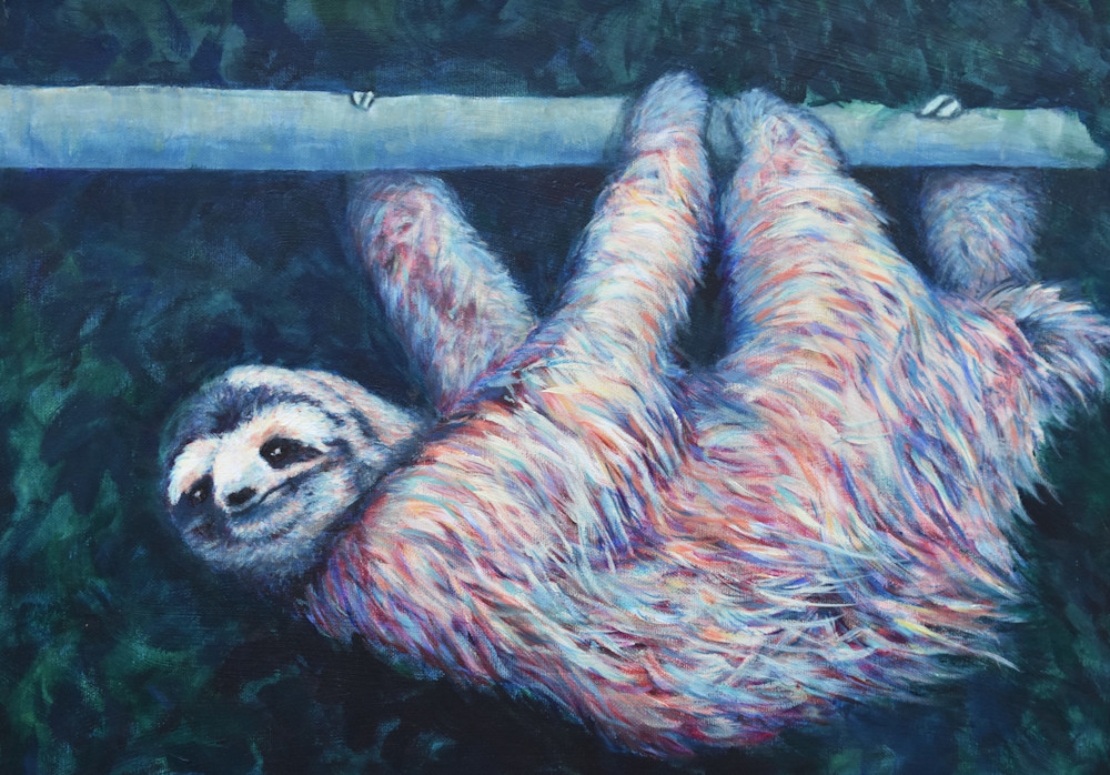 A Sloth Of A Different Color Art | Ingrid Lindberg