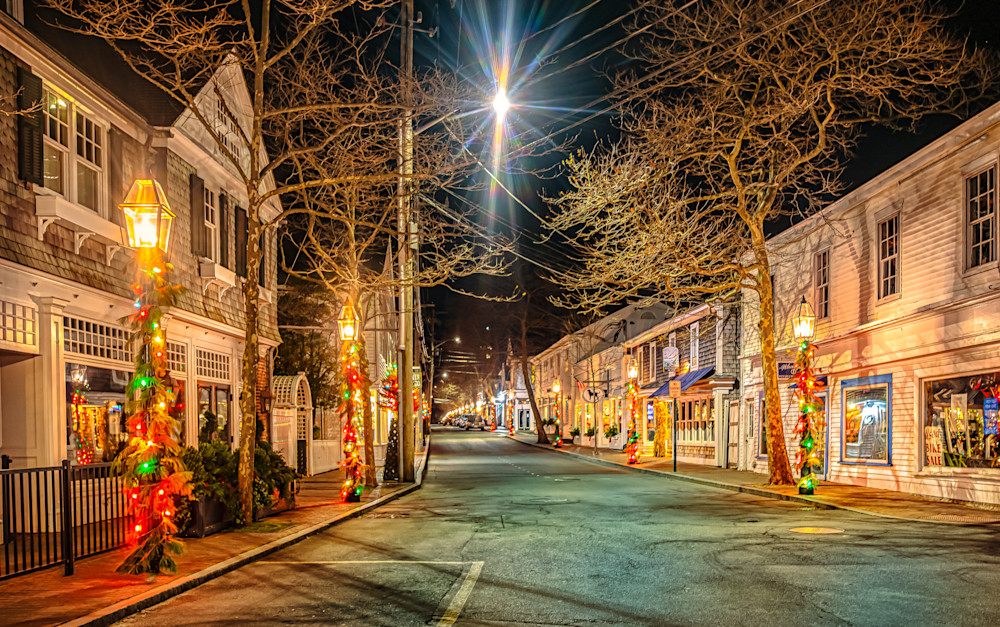 Edgartown Christmas Star Main Street 2022. Art | Michael Blanchard Inspirational Photography - Crossroads Gallery