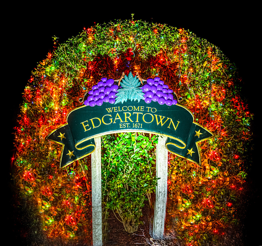 Welcome To Edgartown Christmas 2022 Art | Michael Blanchard Inspirational Photography - Crossroads Gallery