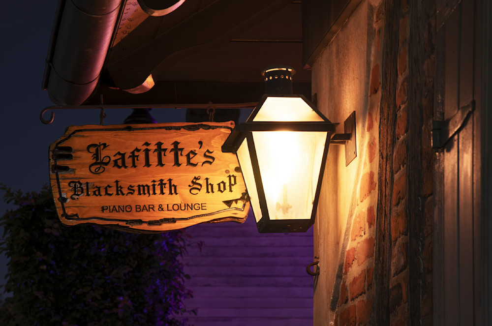Lafitte's Blacksmith Shop Gas Lamp - French Quarter fine-art photography prints