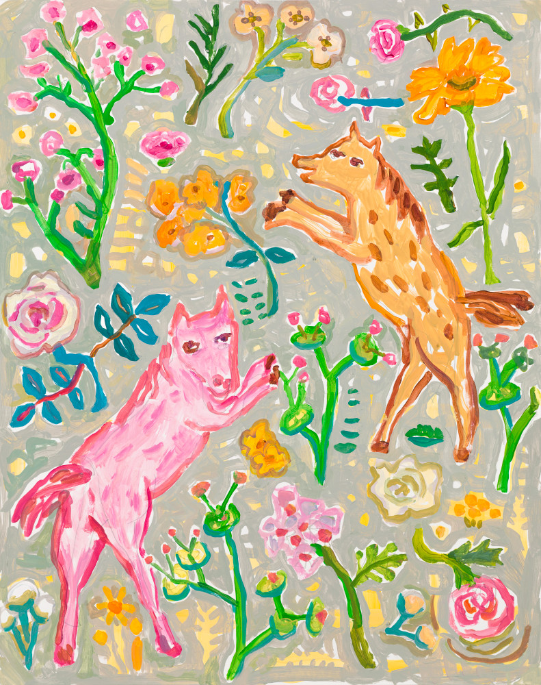 Dancing Horses In A Garden Art | Betsy Kendrick Art