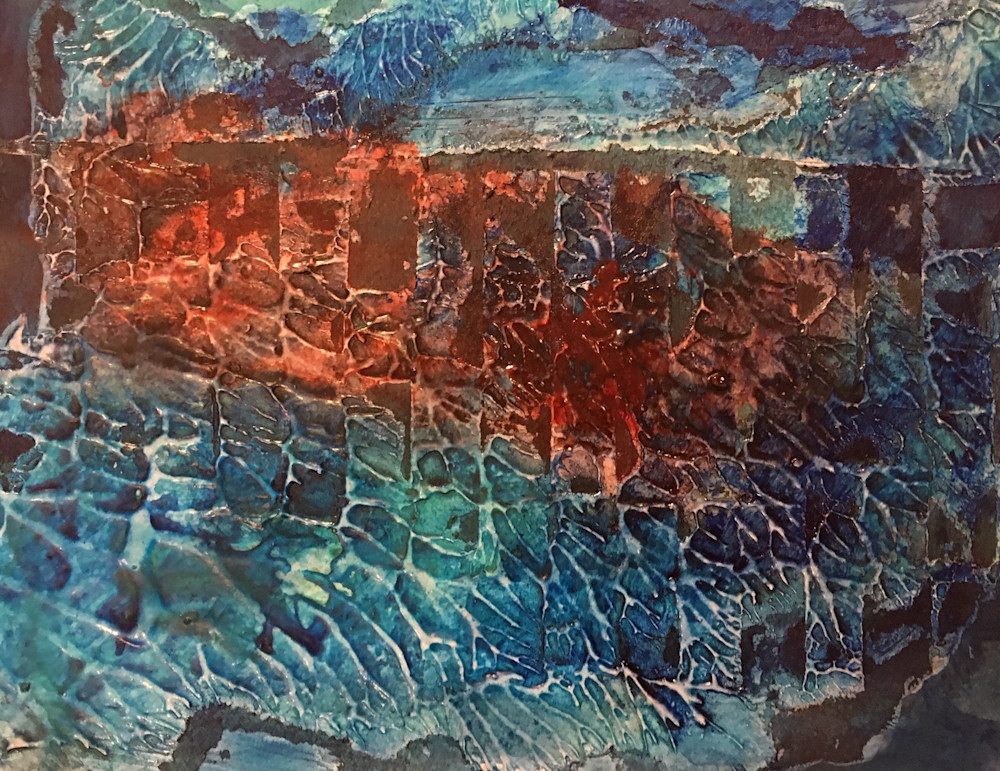 Charlotte Alexander   Abs 191022 Floating Rust Chicago Angel Chicago Metro Art | Charlotte Angel Artist, Inc.