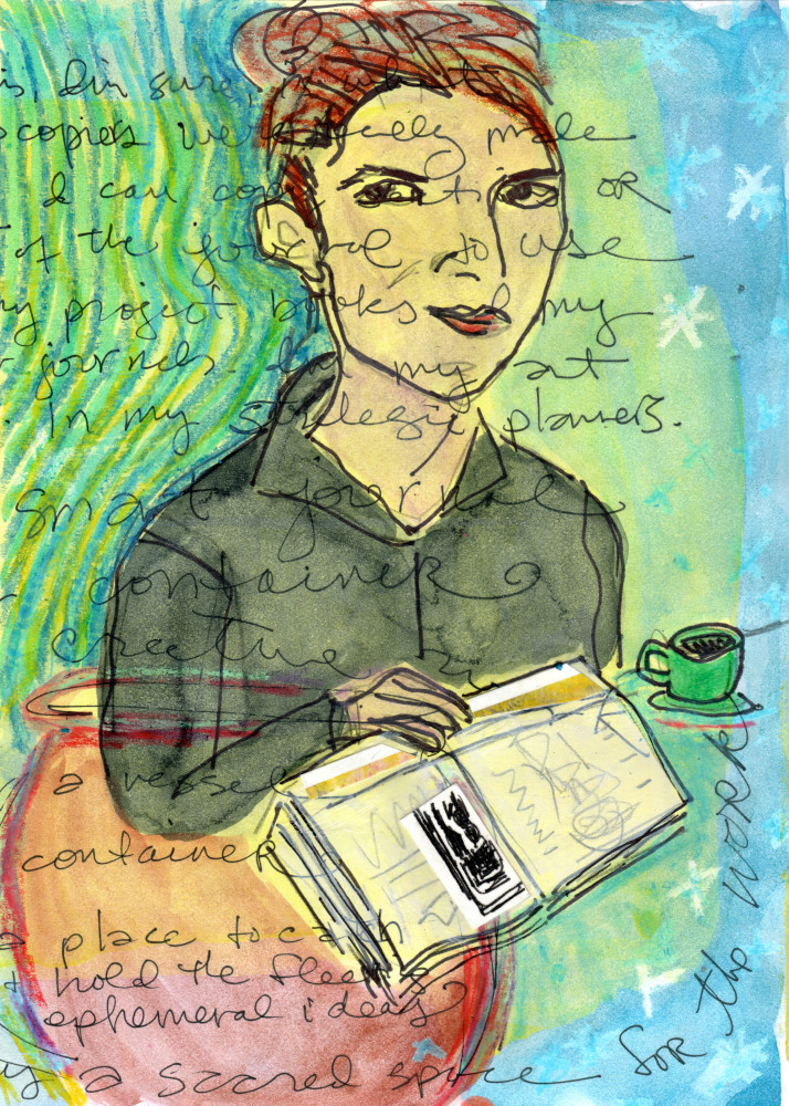 27. Self Portrait With Sketchbook Art | LisaSonora.com