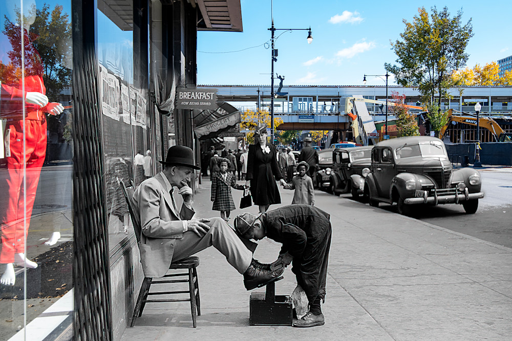 Shoeshine On 47th Street Art | Mark Hersch Photography
