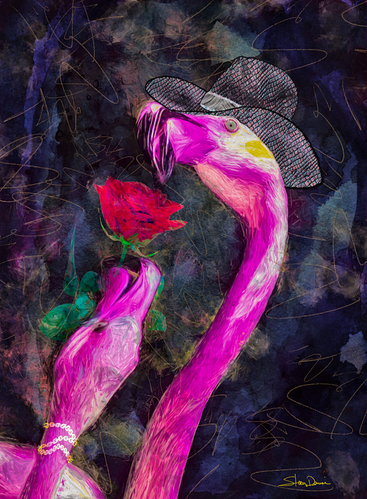 Flamingo Love Tango  Art | Ceyise Studios