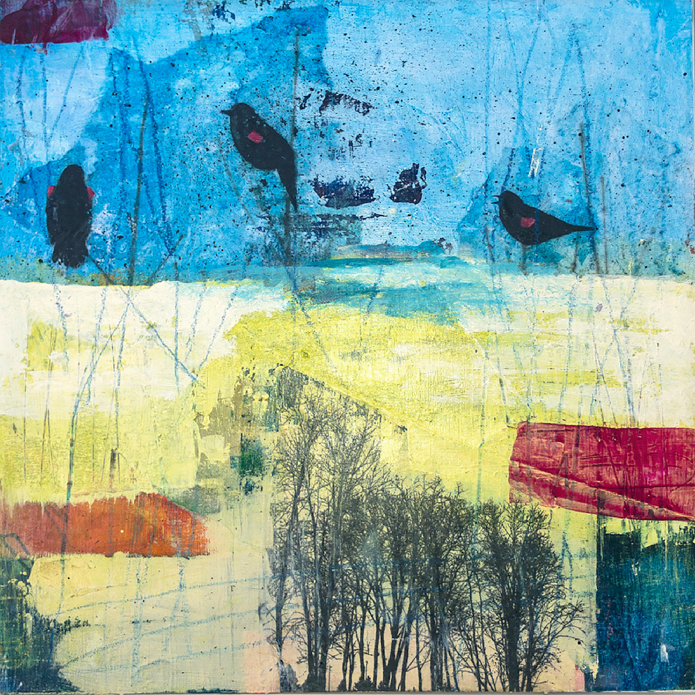 Blackbirds At Twilight Art | Roann Mathias