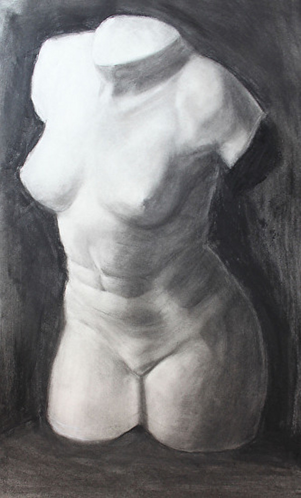 Torso In Charcoal (609 8) Art | Ruthie Briggs Greenberg