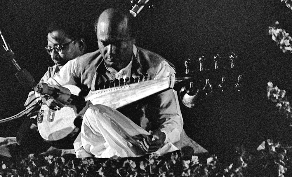 Ali Akbar Khan Performing In A Carnatic Ensemble At The Santa Monica Civic Auditorium, 1968 Photography Art | Sulfiati Magnuson Photography