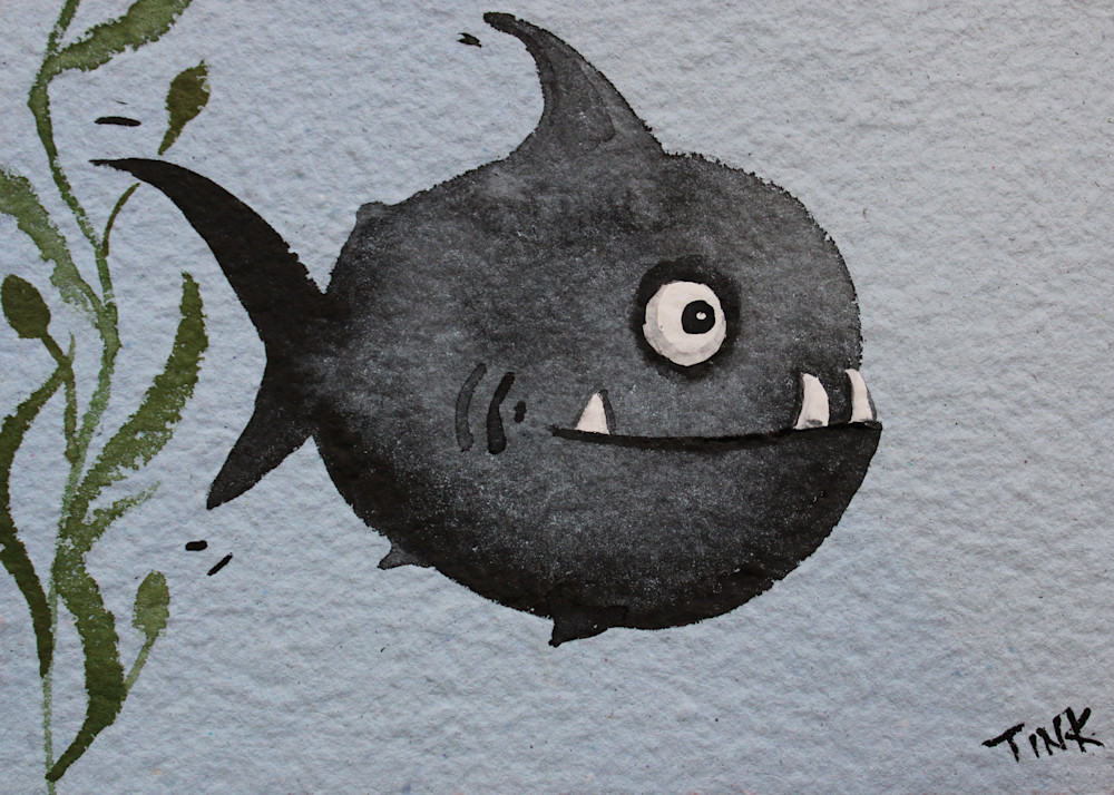 Dwerpy Shark  Art | Katinkabelle Art