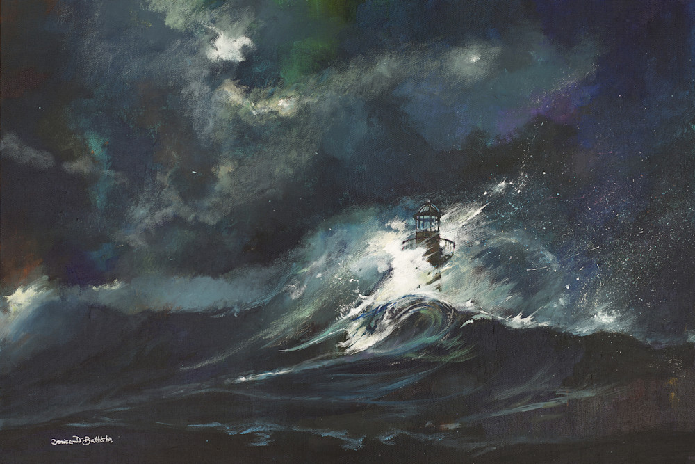 Storm Gower Lighthouse Art Print