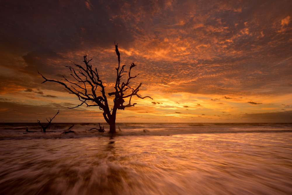 Red Sky Jekyll Island Photography Art | Gareth Rockliffe Landscape Photography