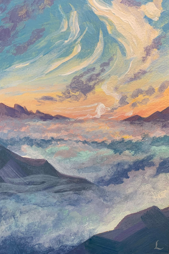 Sunrise Clouds Art | leahroseart