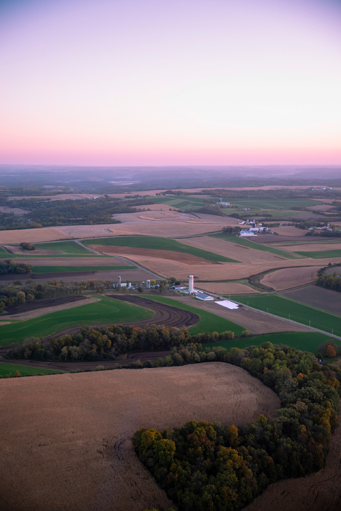 Aerial Wisconsin - Morning, Autumn