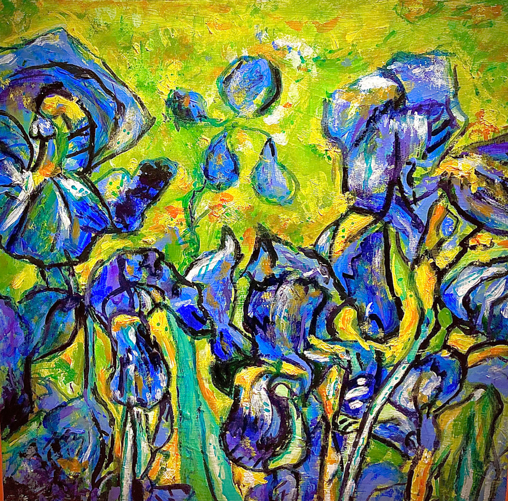 The Blue Irises Art | Stephen Schmid Arts