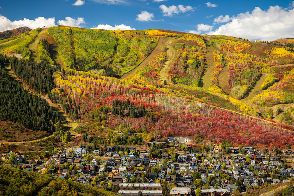 Park City Town with Fall Color