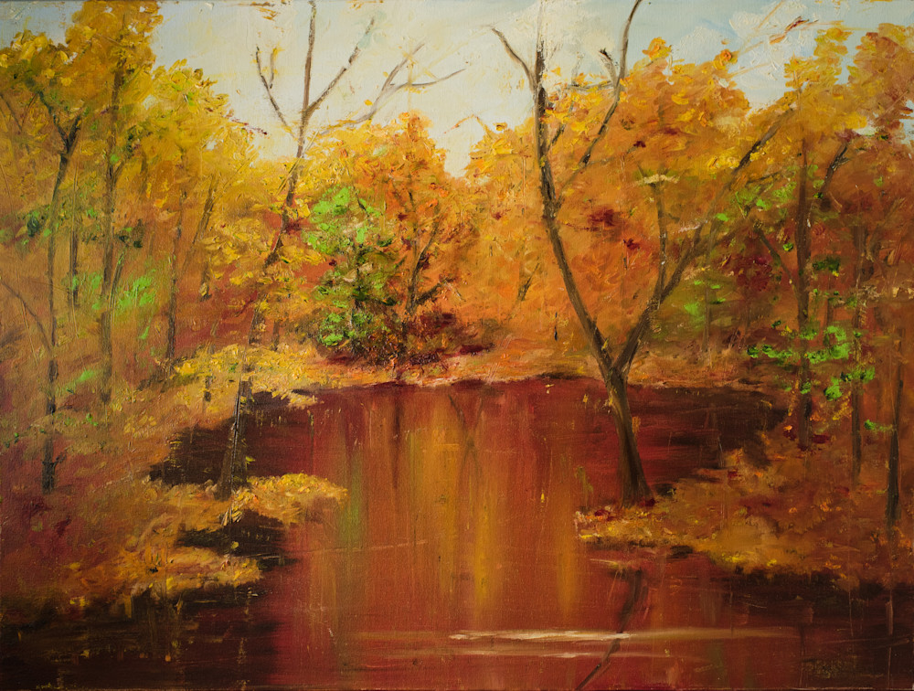 Peaceful Fall Lake Art | Bobbi K. Samples Art