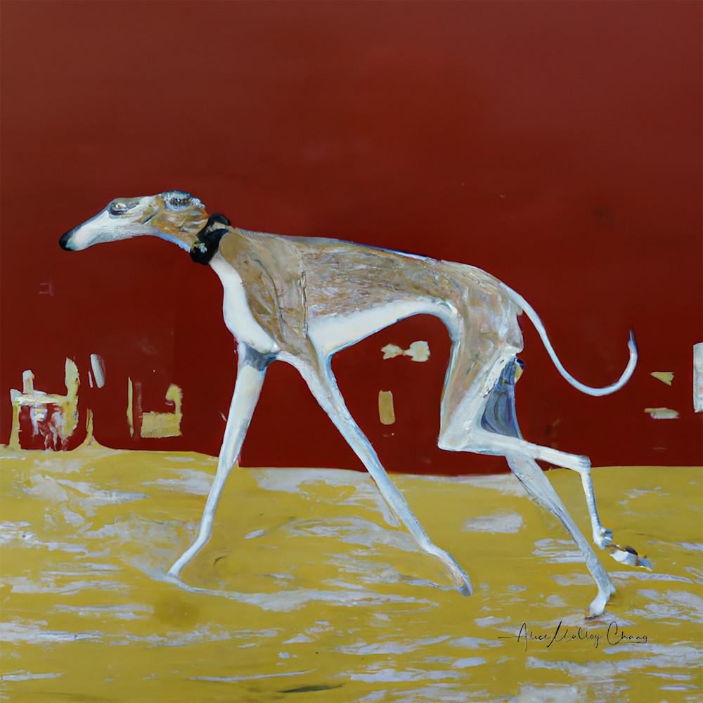 Greyhound On A Stroll Art | Alice MC