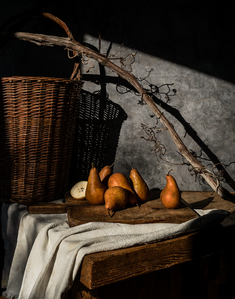 Bosc Pears In Winter Sun Photography Art | The Elliott Homestead, Inc.