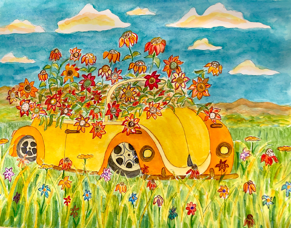 Sunflower Beatle Art | Becki Thomas Art