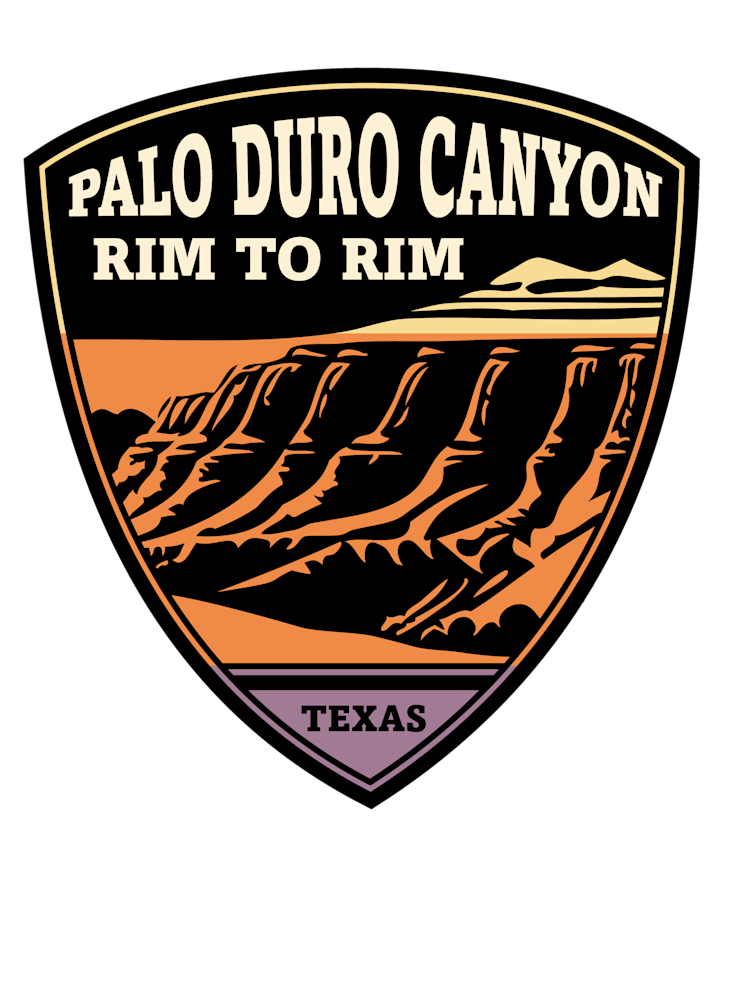 Palo Duro Canyon Rim To Rim Achievement Badge Photography Art | Bary Nusz Art