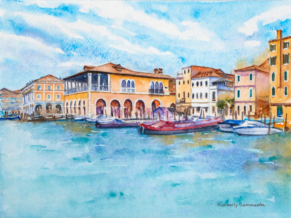Mercato Del Pesce, Venezia Art | Kimberly Cammerata - Watercolors of the Sun: Paintings of Italy