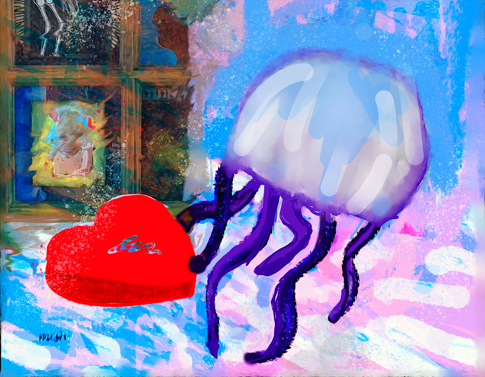 Jellyfish In Love Art | Mish Murphy Fine Art