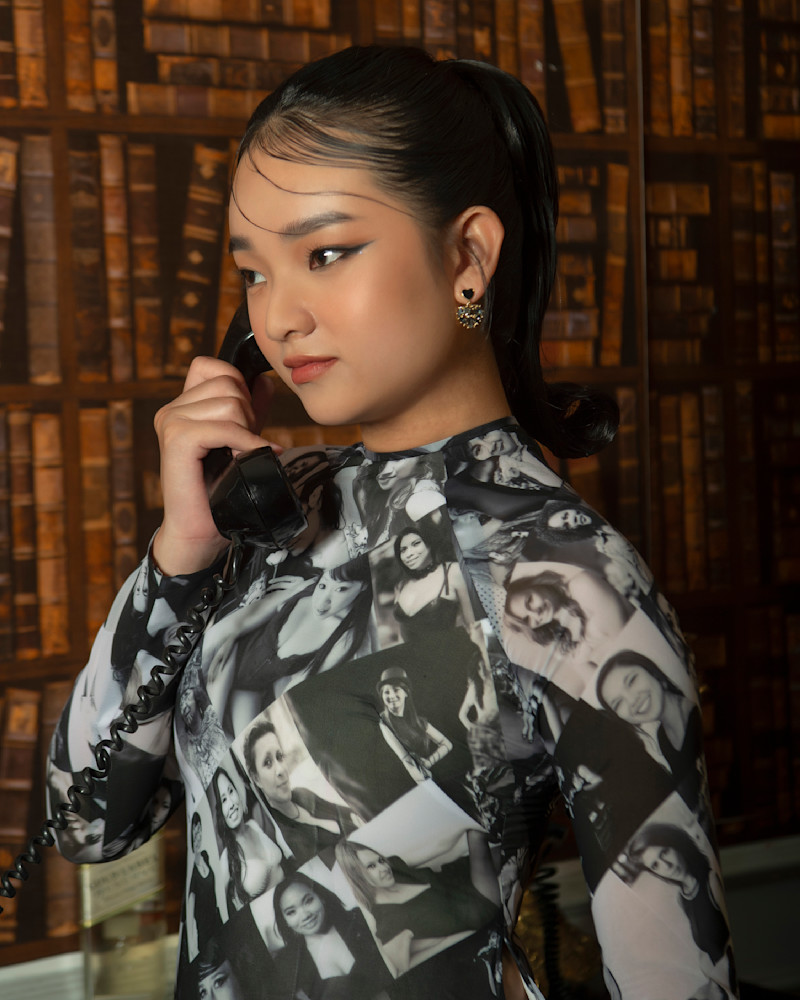 Model Wearing An Ao Dai With Black And White Portrait Photos 2 Photography Art | David Louis Klein