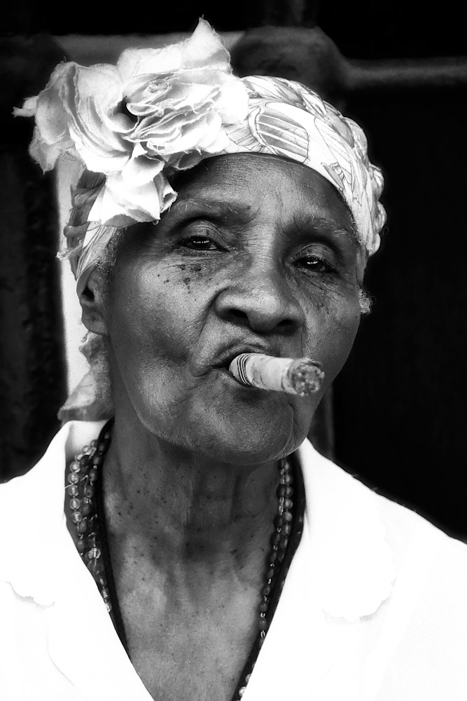 Cigar Lady In Monochrome Photography Art | 3rdEye Photographic
