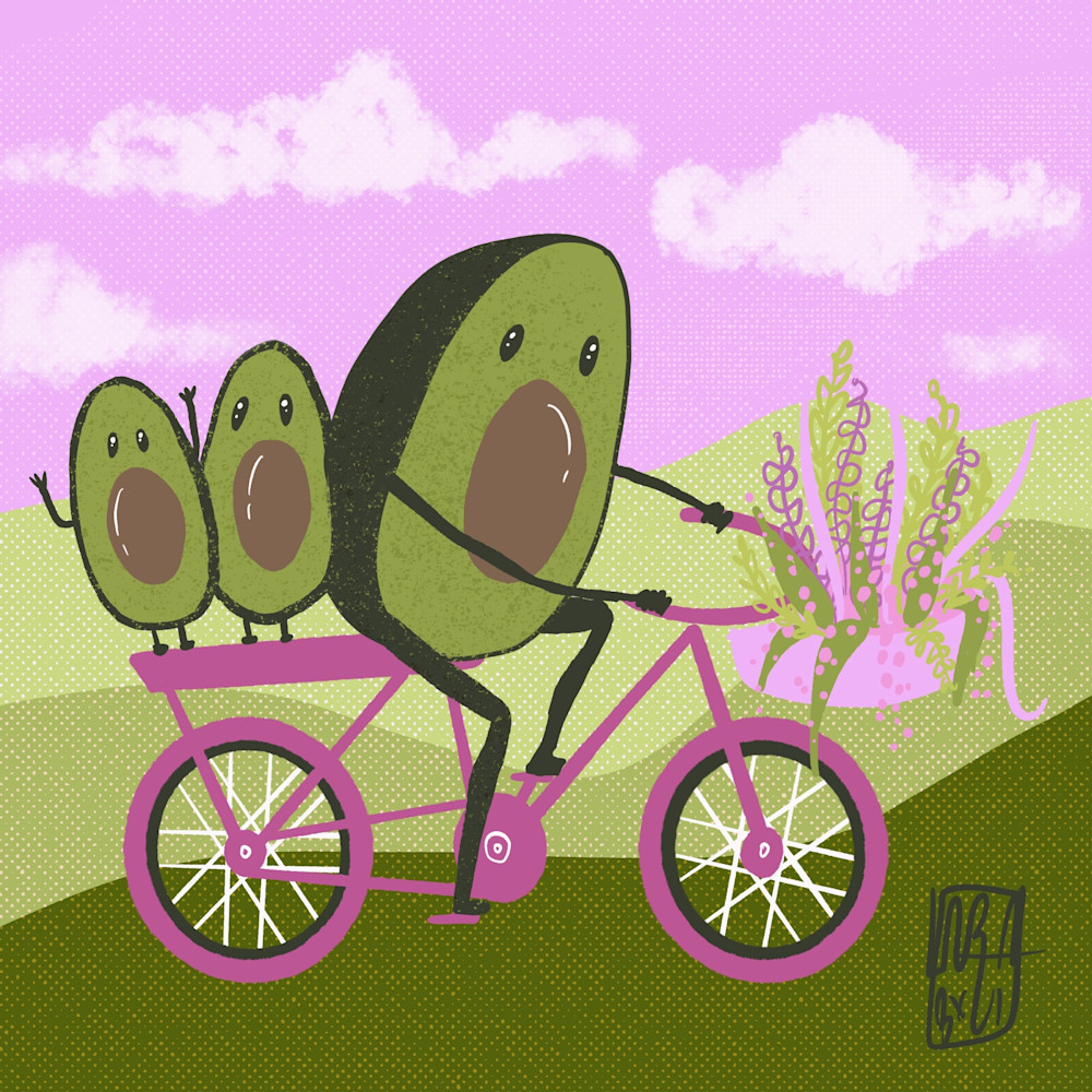 Avocado Bike Art | lauralvarez