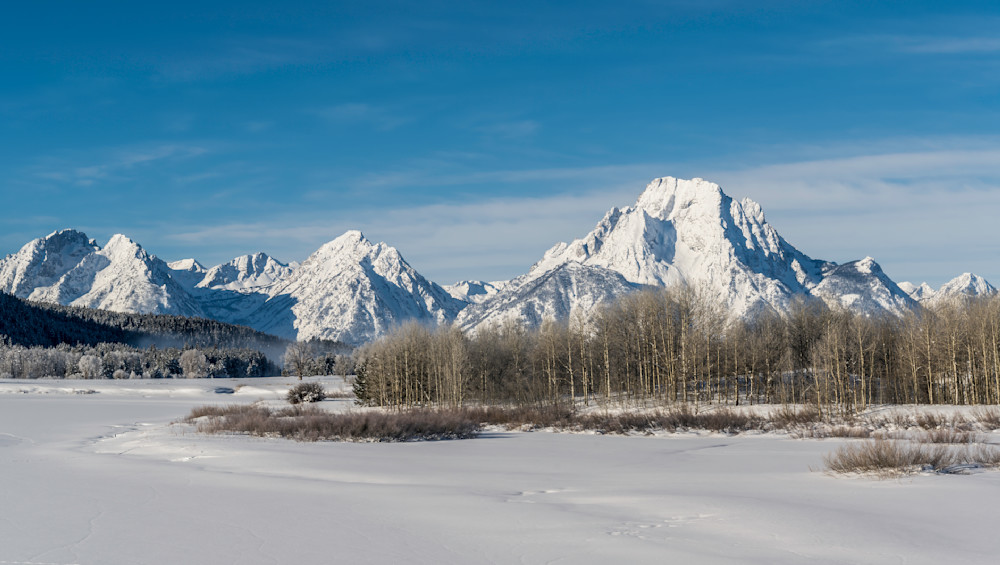 Oxbow Bend On A Clear Winters Day Photography Art | Tom Ingram Photography