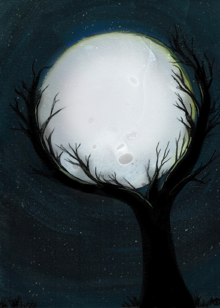 Holding The Moon5.7 Art | Paintpourium
