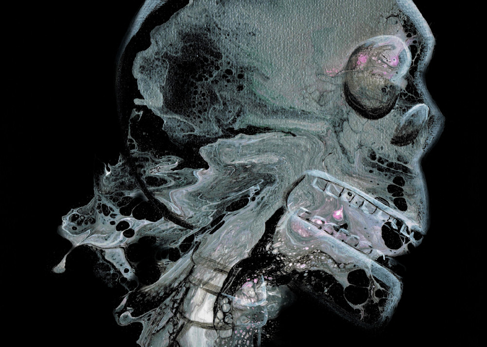 Abstract Skull5.7 Art | Paintpourium