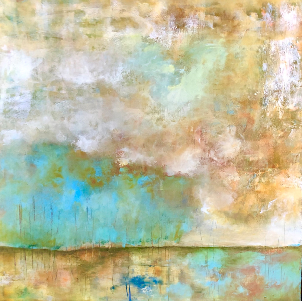 Aqua Trees, Golden Fields And Me Art | lisamann