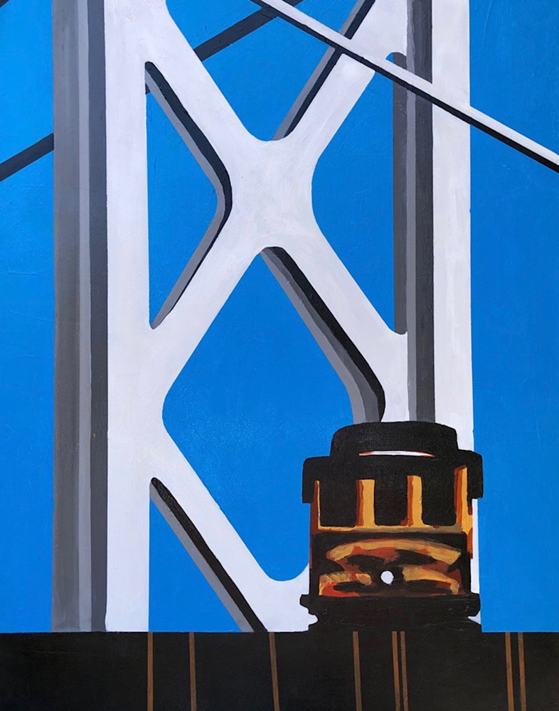 Cable Car   Bay Bridge Art | Warren Blades Modern Art