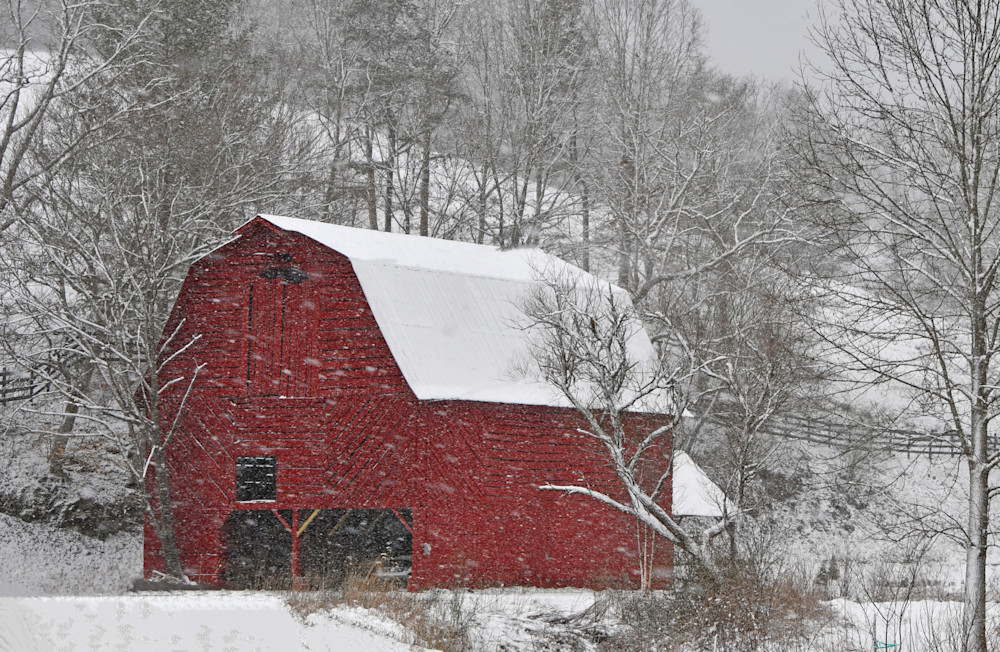 Big Red Snow Photography Art | patcheshire