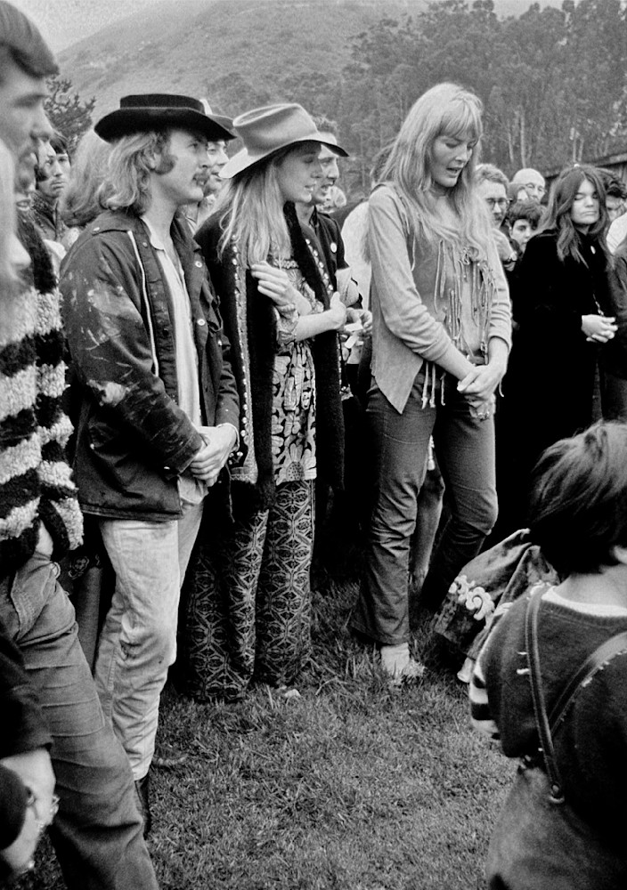 David Crosby at Mimi Farina's wedding during the Big Sur Folk Festival, 1968