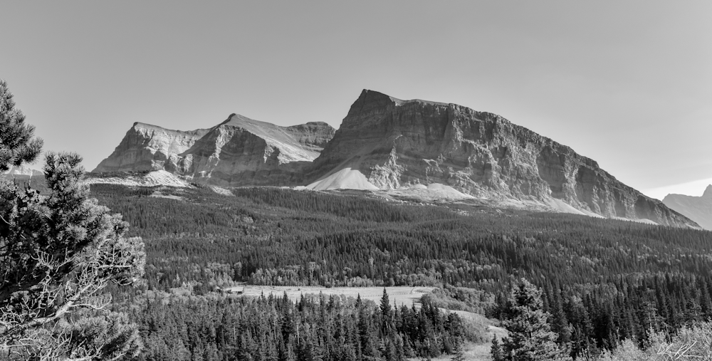 Montana's Glacier National Park Black and White Photograph for Sale as Fine Art