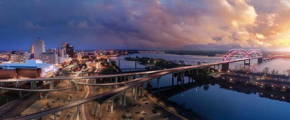 Memphis Bluff City Sunset Photography Art | Creation Studios Gallery