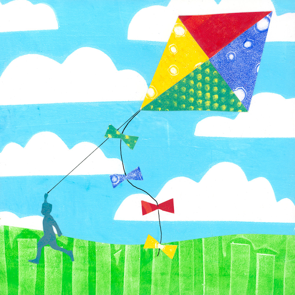 Bright Kite | Original Fine Art by Jennifer Akkermans